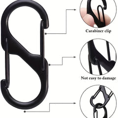 20pcs Small Carabiner Clips Key Double Clip Hook Alloy Carabiners Spring Clip