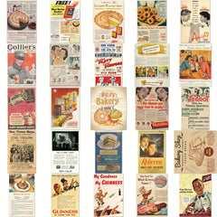 Retro Magazine Newspapers Stickers - DIY Decoration Waterproof Stickers