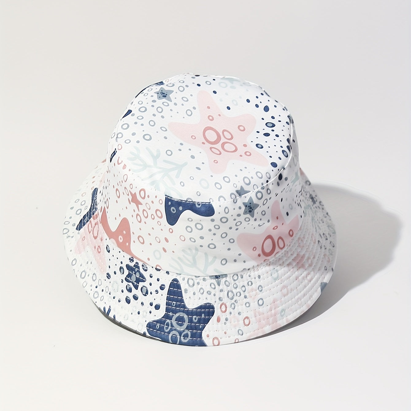Starfish Print Bucket Hat Cartoon Casual Basin Hat Lightweight