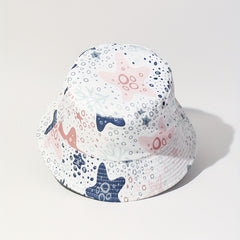 Starfish Print Bucket Hat Cartoon Casual Basin Hat Lightweight