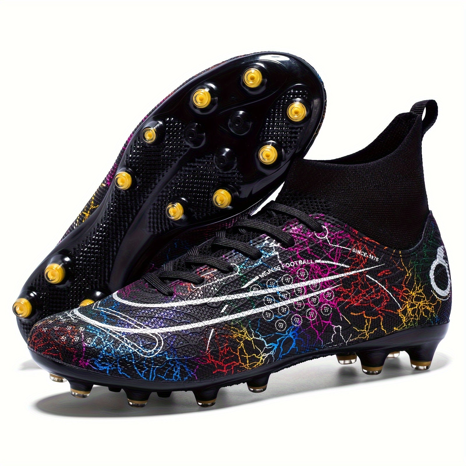 Boy's High Top AG Football Cleat Non Slip Soccer Shoes