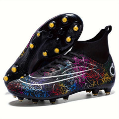 Boy's High Top AG Football Cleat Non Slip Soccer Shoes