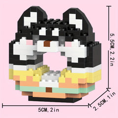 LELE BROTHER Mini Animal Blocks Set - Cute Frog Koala Panda Crocodile