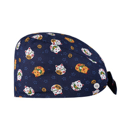 Cotton Work Cap with Button & Sweatband