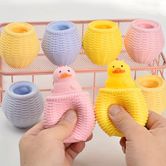 3pcs Chicken Cup Soft Decompressing Toys Funny Squeeze Toys Random