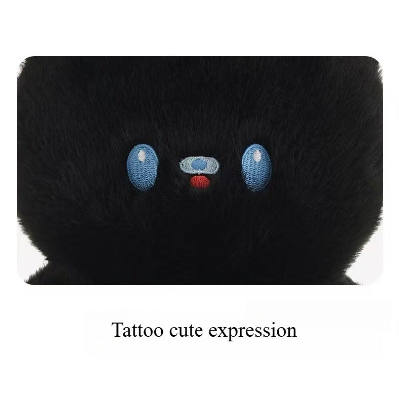 Cute Kitten Plush Toy Fish Backpack with Bow Tie