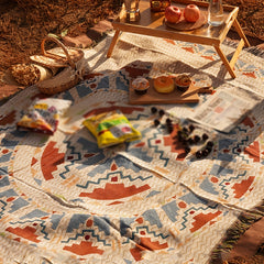 Retro Portable Picnic Mat Moisture-Proof Decor Sofa Blanket