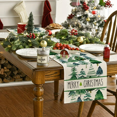 Watercolor Christmas Themed Table Mat Cover