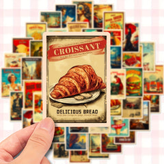 50pcs Retro Poster Stickers Art Decals for DIY Crafts Laptop Phone Skateboard