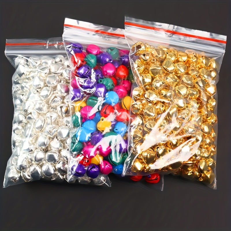100pcs 6mm 14mm Golden Bells Christmas Decoration Small Bell Windbell Pendant