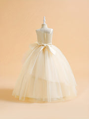 Girls Mesh Puffy Princess Dress Gown For Party or Wedding