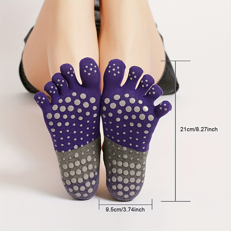 Women's Five Toe Yoga Socks Non slip Pilates Socks