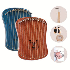 17 Tone Harp Beech Wood Fingered Organ Lyre Easy To Use Beginner Instrument