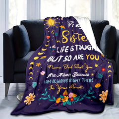 Flannel Blanket for Sisters - Outdoor Camping Gift
