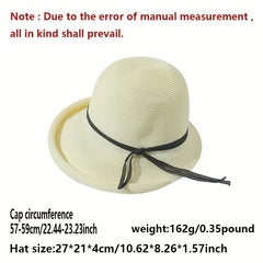2pcs Stylish Hat Sunglasses Set for Women Sun Beach