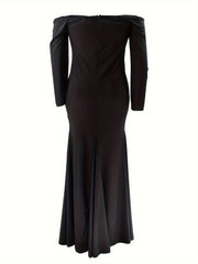 Women's Plus Off Shoulder Mermaid Maxi Dress