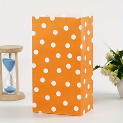 8pcs Colorful Polka Dot Paper Candy Bags Open Top Gift Packing Paper Treat Bag