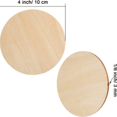 30pcs 10-16cm Round Wood Discs for Crafts Wooden Cutout Tiles Wood Circles