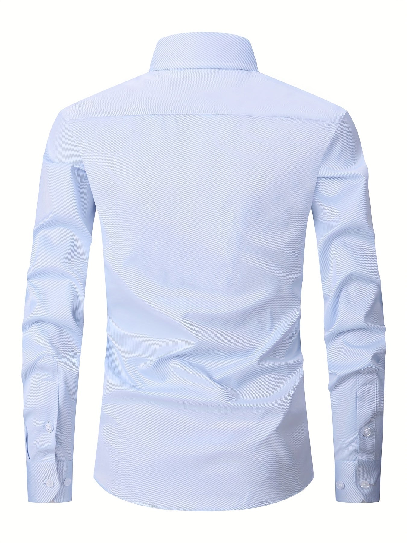 Men's Formal Long Sleeve Shirt with Chest Pocket