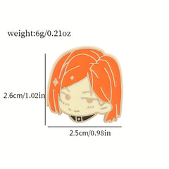 4pcs Cartoon Character Brooch Y2K Enamel Pin Metal Paint Badge
