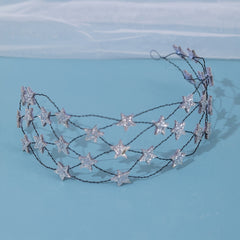 Baroque Rhinestone Star Headband Vintage Wedding Hair Accessory