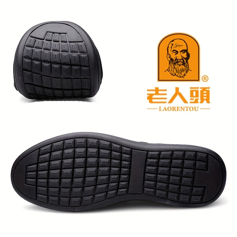 Men's Old Man Logo Loafer Shoes Non-slip Slip On