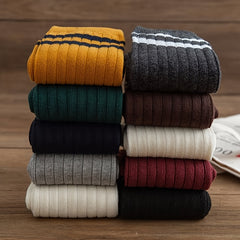 10 Pairs Striped Crew Socks for Women