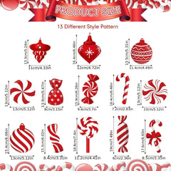 26pcs Christmas Candy Spiral Decorations Holiday Outdoor Yard Decor