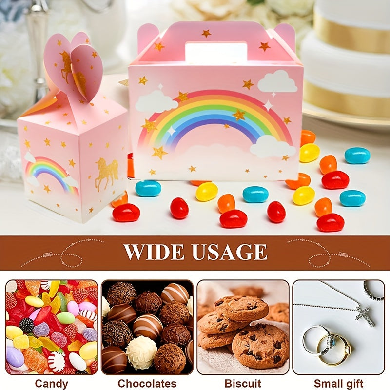 6pcs Unicorn Gift Boxes Snack Boxes for Birthday Party