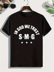 SMG Print Men's Comfy T-shirt for Outdoor Summer