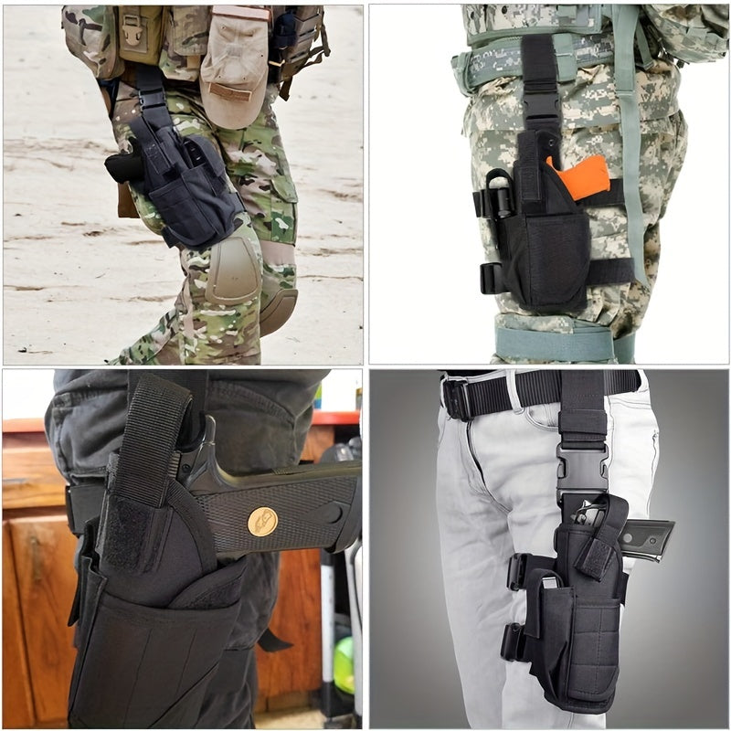 2pcs Drop Leg Holster Molle Thigh Holster Adjustable Left Right Handed Carlebben