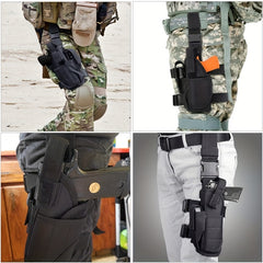 2pcs Drop Leg Holster Molle Thigh Holster Adjustable Left Right Handed Carlebben