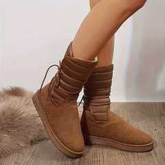 Winter Fleece Lined High Tube Snow Boots