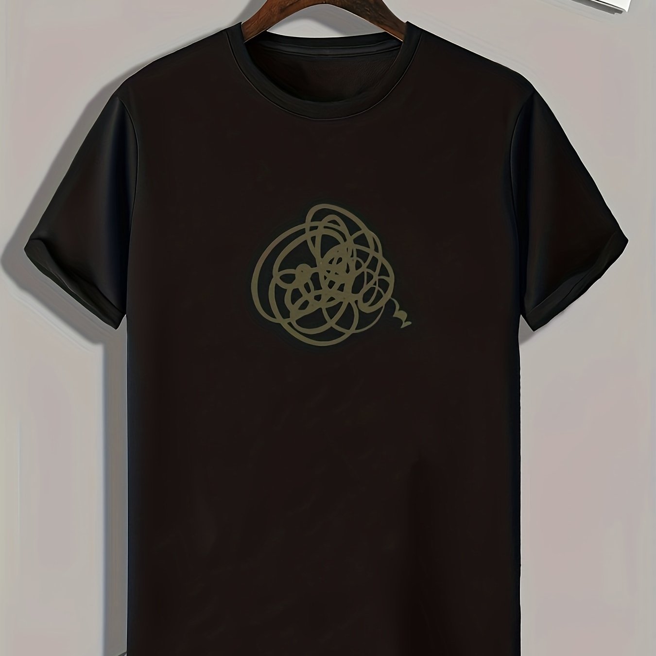 Graffiti Print Men's Graphic T-shirt for Summer