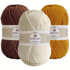 3pcs Mixed Set Crochet Yarn 4 Layers 100 Acrylic Yarn Easy To See Stitch