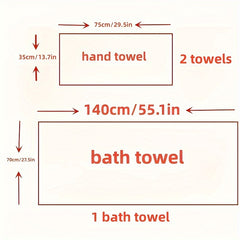 3pcs High Density Coral Fleece Towel Set Soft & Absorbent
