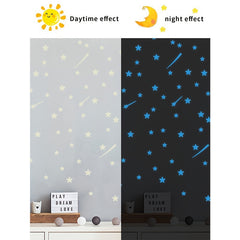 Luminous Star And Moon Stickers, 2pcs Set - Waterproof Vinyl Wall Decor