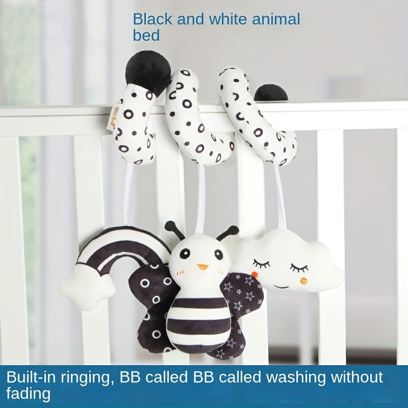 Cute Animal Crib Toy with Bell and Bee - Baby Toy Spot
