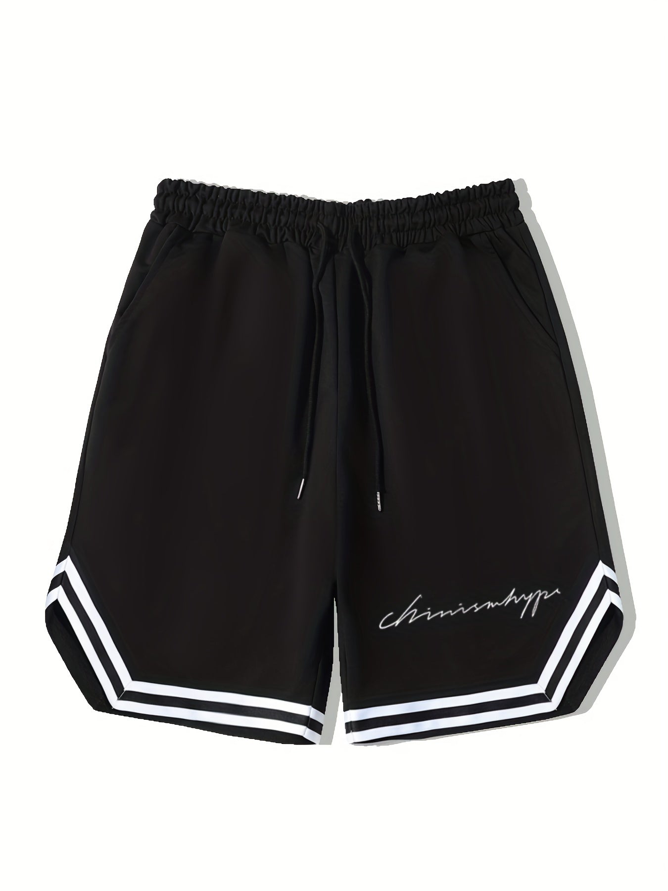 Men's Streetwear Shorts Letter Print Drawstring Stretchy Short Pants