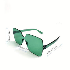 Men's Rimless Sunglasses UV Protection + Cloth
