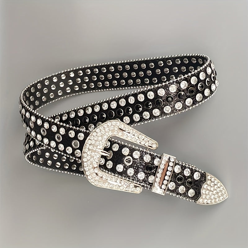 Rhinestone Belt Y2K Sparkly Western Cowboy Cowgirl Belt Hip