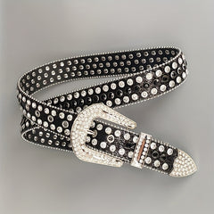 Rhinestone Belt Y2K Sparkly Western Cowboy Cowgirl Belt Hip