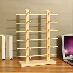 Pine Wood Sunglasses Stand Display Rack for Retail Stores