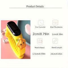 Star Sun Cloud Shape Digital Watch LED Waterproof Outdoor Wristband