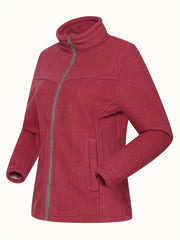 Women's Zip-Up Sports Jacket Windproof Fleece Coat