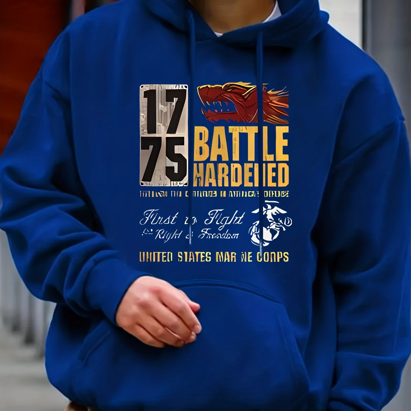 USA Print Hoodie for Men Spring Fall