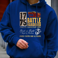 USA Print Hoodie for Men Spring Fall