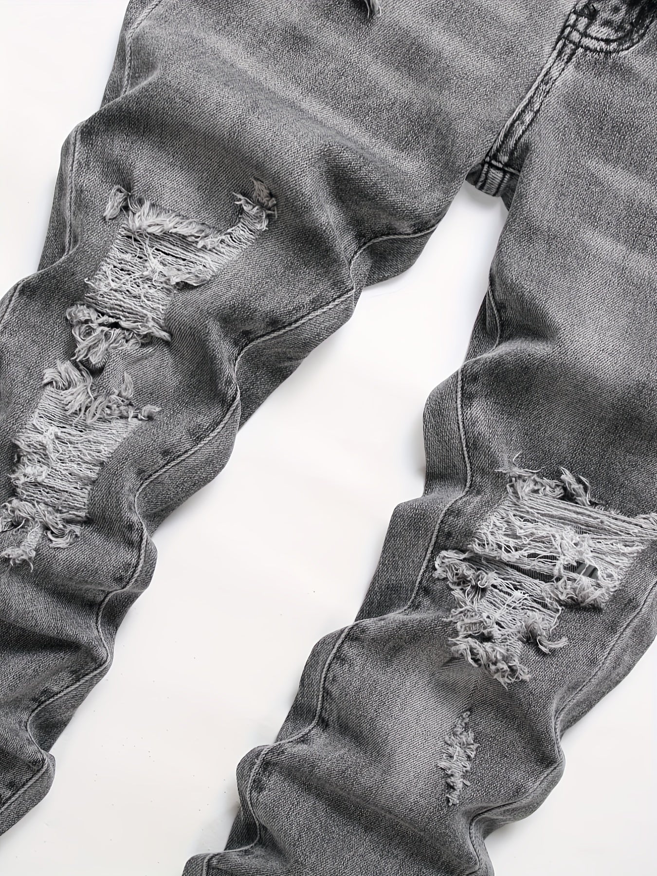 Men's Skinny Ripped Stretch Slim Fit Jeans Pants