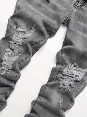 Men's Skinny Ripped Stretch Slim Fit Jeans Pants