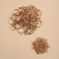 2 Circle Golden Keychain Split Ring Keychain Accessories DIY